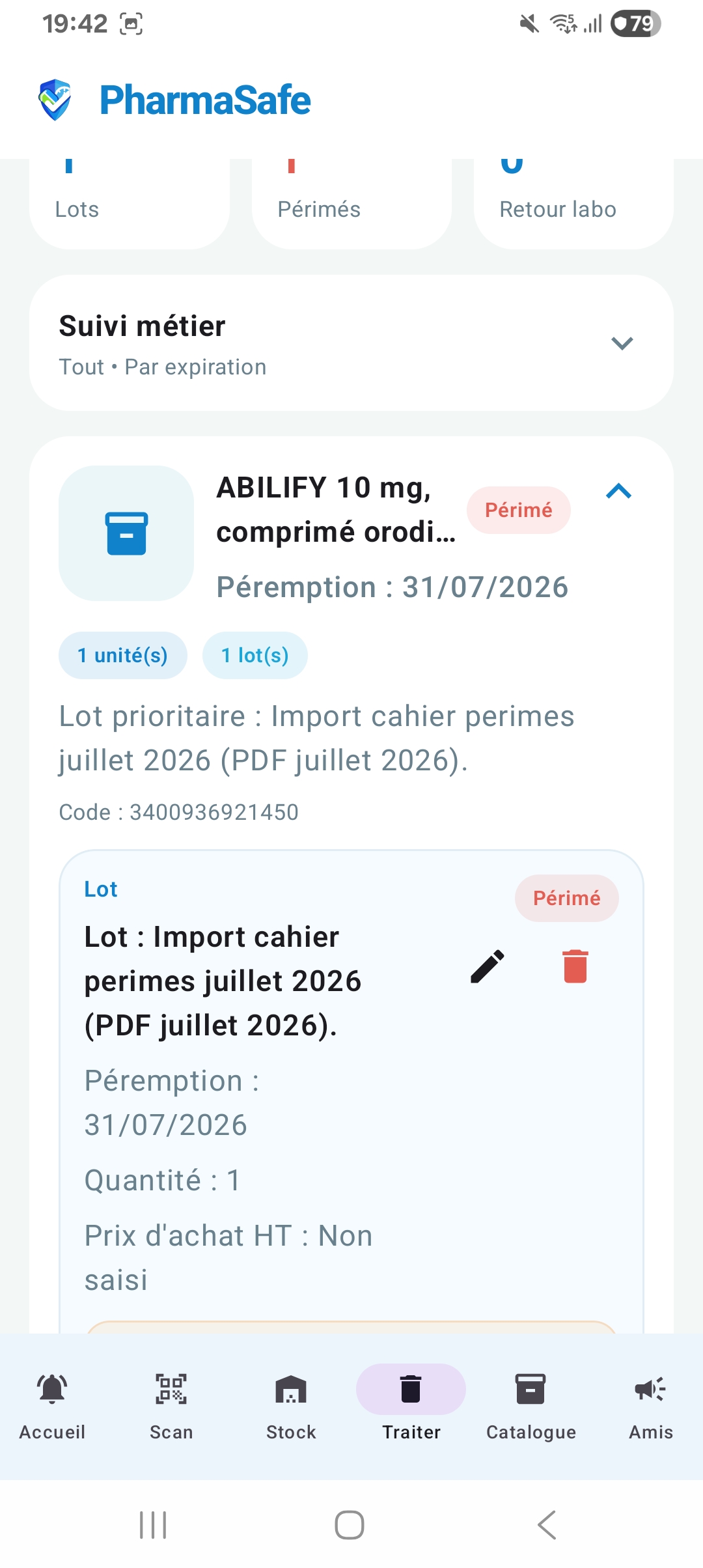 Ecran catalogue pharmacie PharmaSafe